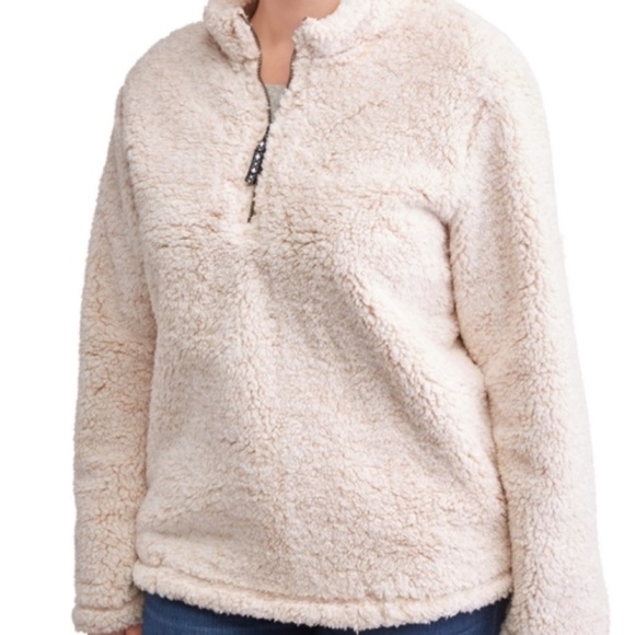 Time and Tru Jackets & Blazers - Time and Tru Cream Wooly Wubby Sherpa Pullover Sz. Medium